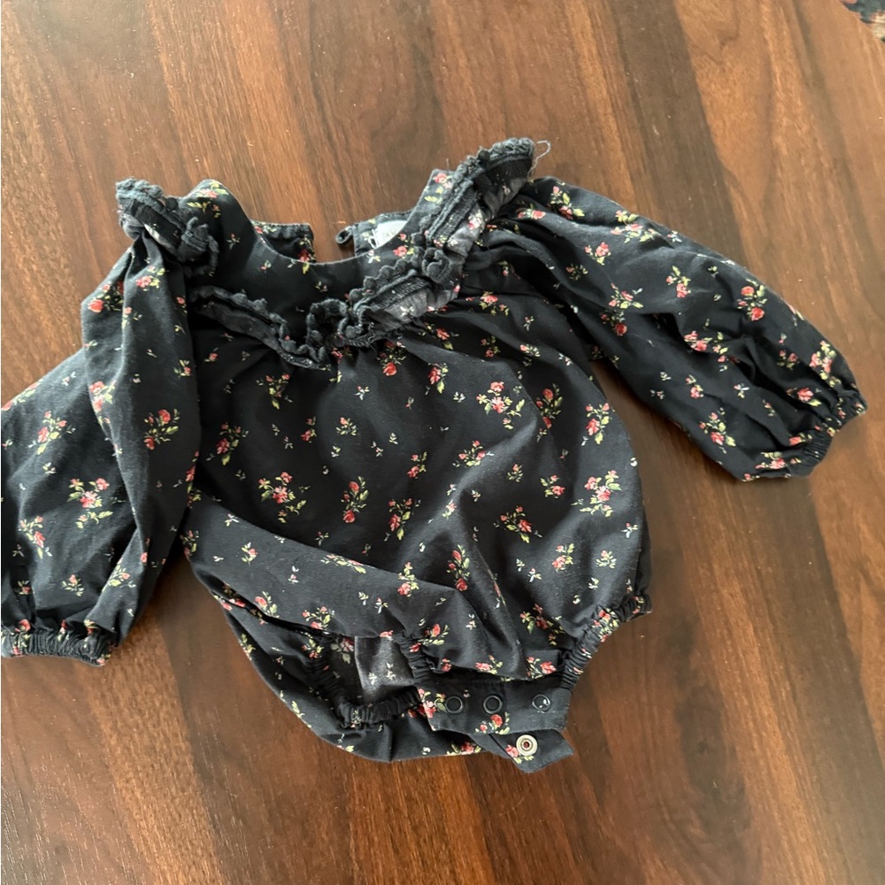 Jaime Kay Floral Bubble Romper 0-3 months